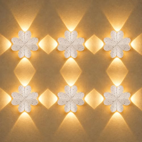 Image of Gesto 8W Waterproof Led Wall Light for Home Decoration - Up Down 4-Way LED Wall Lamp | IP65 Outdoor Fancy Wall Lights for Balcony,Gate,Elevation,Garden,Patio | Decorative Wall Mount Light -Pack of 6