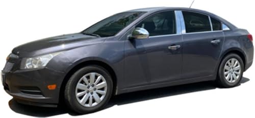 Miniatura 2 de QAA Es compatible con Chevrolet Cruze LS/LT/LTZ 2011-2015 juego de cubierta de espejo de plástico ABS cromado de 2 piezas MC51145