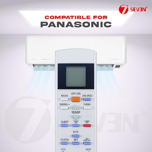 Image of 7SEVEN Compatible with Panasonic AC Remote Control Model 29I Suitable for 1 1.5 2 Ton Split and Window Air Conditioner - Match Each Key by Key Exactly with Existing AC Remote Function