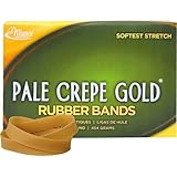 Alliance Pale Crepe Gold Size #84 (3 1/2 x 1/2 Inches) Premium Rubber Band, 1 Pound Box (Approximately 240 Bands per Pound) (20845)