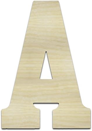 36" Tall X 1/2" Thick, Wood Letter H - ETA - Large Wall Wood Letter - English or Greek - for Home Bedroom Office Wedding Party Décor - Ready to Paint Or Stain