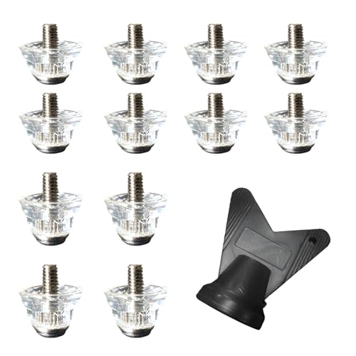 Pcmursal 12Pcs Football Cleats Screw on Studs, Football Cleats Metal Studs for Firm Surfaces Outdoor Athletic Training, The Diameter of The Spikes is 5mm