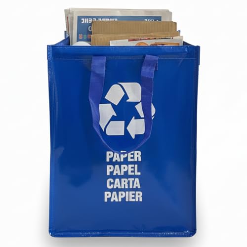 Space Home - Recyclingbeutel - Mülltrennsystem - Mülltrennsysteme mit Praktischem Transportgriff - Recycling Behälter - Wiederverwendbare Recycling-Taschen Plastik Sammelbehälter - Abfalltrenner