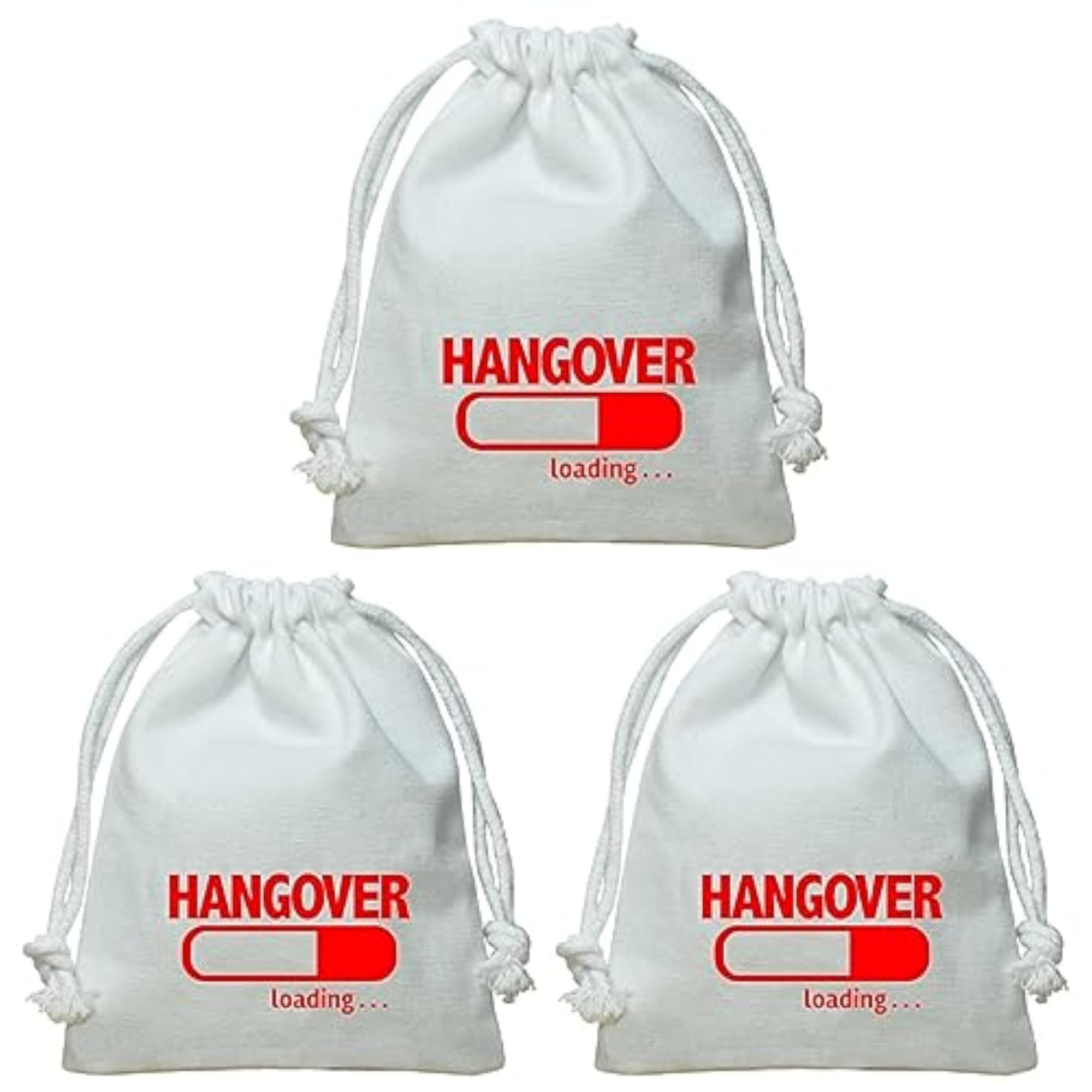Pack of 3 Personalised Poly Canvas Hangover Pouches