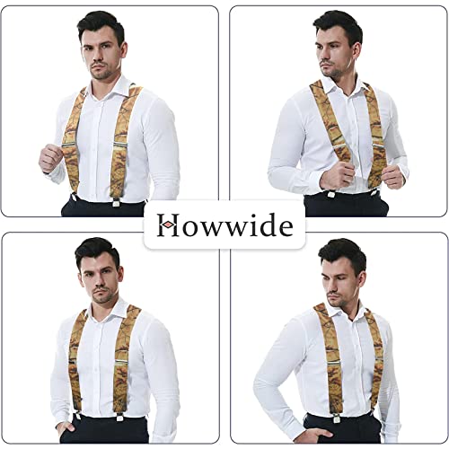 Howwide HOWWIDE1120 Camo Suspenders For Men Heavy Duty Clips Hunting Mens Suspenders Work Braces 2Inch thumb #5