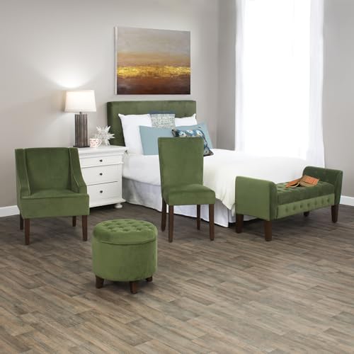 Image of HomePop Parsons Dining Chair - Dark Green Velvet (Set of 2)