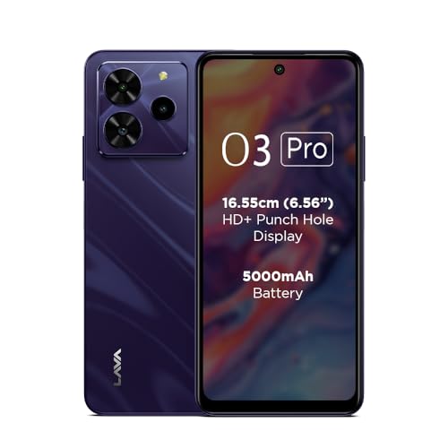Image of Lava O3 Pro (Glossy Purple, 4 GB RAM, 128 GB Storage)| Bigger 6.56 inch HD+ Display | 50 MP AI Triple Rear Camera | 8 MP Front Camera| 5000 mAh Battery | 10W Charging | Charger in Box