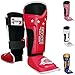 Farabi Shin Pads Instep Guards Kinder Junior-Schutz-Kick Boxing Muay Thai Training Paar Normale Größe Rot
