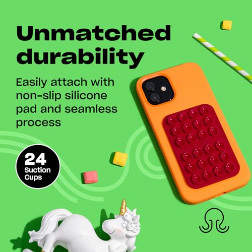 image for OCTOBUDDY Classic - Silicone Suction Phone Case Adhesive Mount - Hands