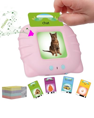 Cartes Flash Parlantes Français (224 Mots Rose) - Jouet Éducatif Montessori 1-6 Ans - Jeu...