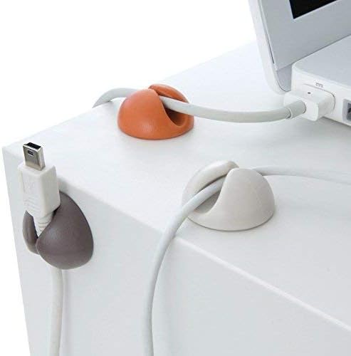 MYCS 6pcs Cable Clips Organiser Desk Tidy USB CHARGER CABLES Holder Wire Drop Lead