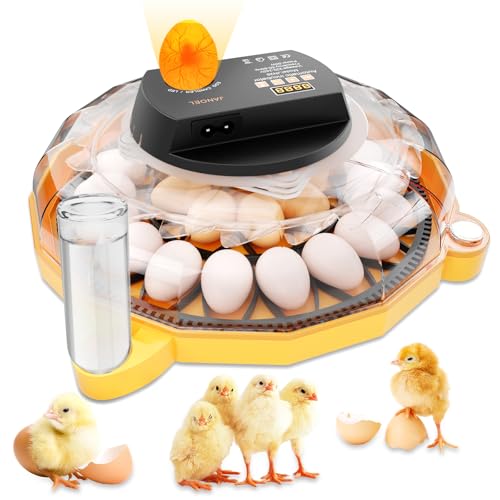Incubadora de huevos con giro automático, pantalla LED digital y control de humedad para huevos de pollo, pato, codorniz, aves y palomas