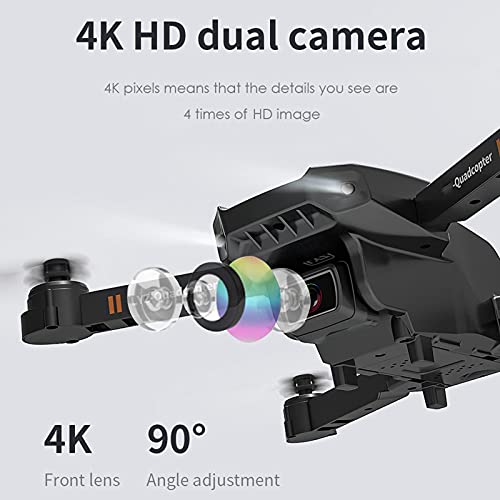 ZHCJH Drohne mit 4k HD Dual Kamera WiFi FPV Mini Drohne Faltbare Quadcopter Drohne Kinder Spielzeug Geschenk – Bild 4