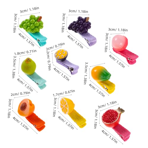 Clip à cheveux de fruits en boîte de 36 pièces, le cadeau idéal pour coiffure et mèches épaisses