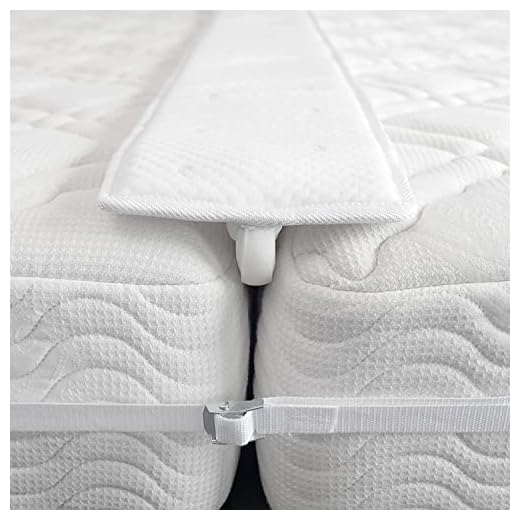 FeelAtHome Kit Unisci Materassi –Unisci Materassi Singoli in Matrimoniale – la Fascia Unisci Materassi di 25,5 cm Riempie Lo Spazio tra i Materassi - Fascia e Cinghia per Unire Due Materassi Singoli