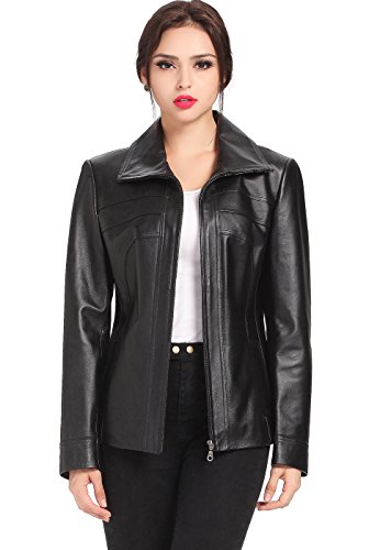 BGSD Women Kim Lambskin Leather Scuba Jacket (Also available in Plus Size & Petite)2