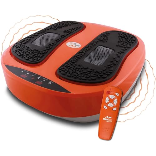 VibroLegs - elektrisches Fußmassagegerät mit Vibration - Fußmassage inkl. Fernbedienung - Massagegerät zur Entspannung & Vitalisierung - Vibrationsplatte für Füße & Beine - Durchblutungs-Stimulator