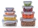 Popit Food Storage Containers 16 Piece Set, 100 Leak Proof - Microwave, Freezer and Dishwasher Safe - Little Big Box, by Popit
