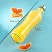 JoyJolt Glass Water Bottles - 2pc Set, 32 oz/1 Liter, Clear Glass with Stainless Steel Lids, Leakproof, Ideal for Juicing or Iced Tea