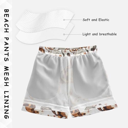 Funny Guinea Pig Boys Swim Trunks Toddler Shorts Swimwear Boardshorts4