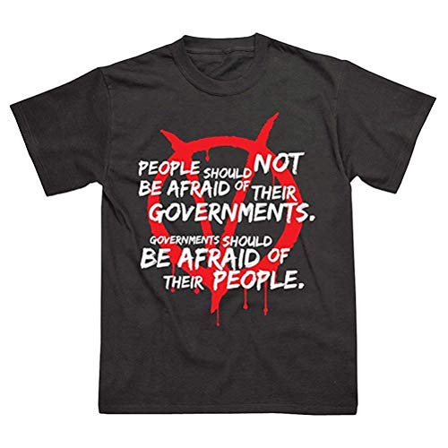 JENNIFER JOHNSONddt V for Vendetta Inspired People and Governments T-Shirt,N2,XX-Large Black