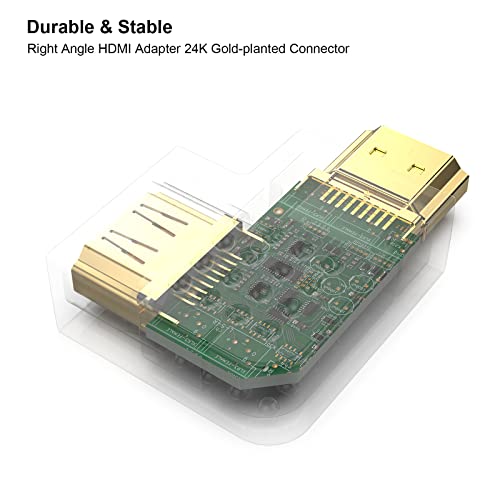 Adaptador HDMI macho a hembra ángulo 90° 2 unidades miniatura 5