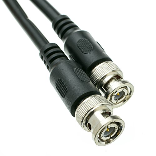 Cable coaxial BNC macho a macho RG59/U de 25 pies negro miniatura 1