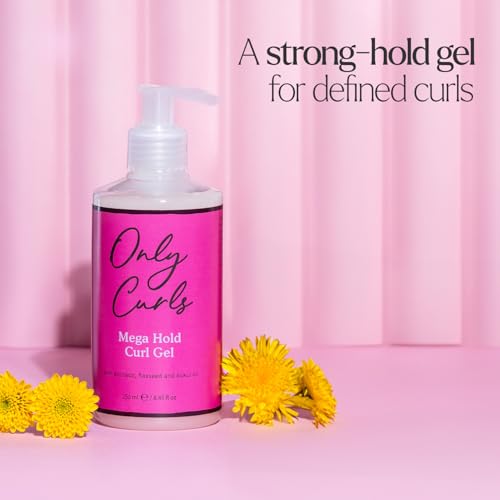 Only Curls Mega Hold Curl Gel, 250ml, Curly Hair Product, Curl Definer & Frizz-Control, Long Lasting Styling Gel, Strong Hold - Image 2