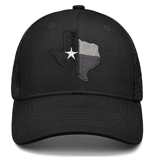 Image of Adjustable State Flag Trucker Hat Mesh Baseball Cap with Embroidered Patch for Men Women