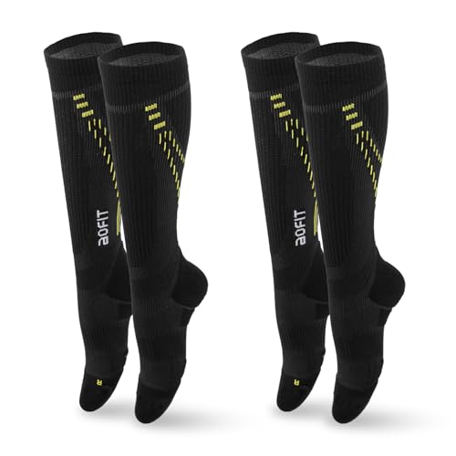 Image of AOFIT Graduated Compression Socks for Women Travel Flight Nurses Dr Scholls Airplane 15-20 mmhg