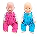 WENTS Ropa para Muñeca Vestido 2PCS Vestido Hecho a Mano de Moda Ropa Vestidos Fashionista Lindo Accesorios Vestidos Blusas y Pantalones con Peto para 18 Pulgadas Muñecas