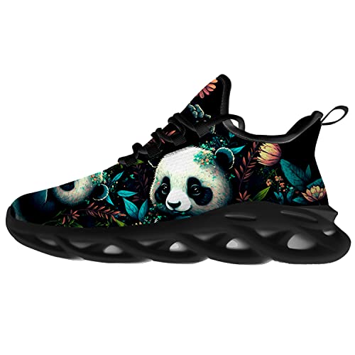 Panda Shoes for Women Men Road Running Non-Slip Walking Tennis Sneakers Cross Trainer Cute Animal Shoes Gifts for Him Her