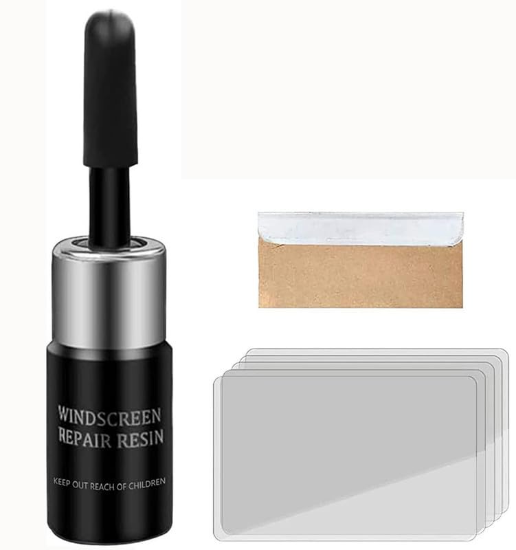 Car Windscreen Repair Kit for All Types of Windshields - Fix Auto Glass Cracks and Scratches - Resin Tool With Bulls (Pack of 1)