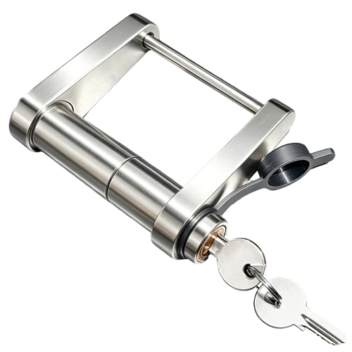 61130 Gooseneck Trailer Coupler Lock Fits 2-5/16 Ball Couplers Compatible with EZ Latch Style Couplers Used by Major Trailer Brands (Cast Only) Heavy Duty Anti-Theft Lock Not for Stamped Models