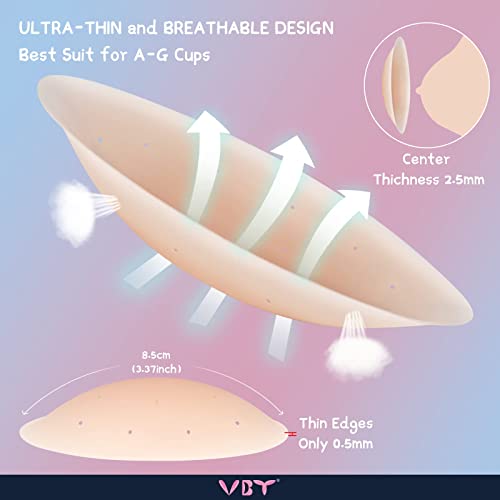 Image of VBT Boob Tape, Body Tape for Breast Lift with 1 Breast Lift Tape, 10 Pairs Satin Bra Petals, 1 Pair Silicone Nipple Stickers, 36 PCS Double Sided Tape, Bob Tape for Large Breasts A-G Cup Nude