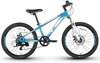 ITOSUI 20/22 Inch Wheel Mountain Bike, Kids MTB Mountain Bike Hardtail Front Suspension 11/12Inch Frame Lightweight Alloy 7 Speed, Mountain Trail Bicycle, Children Bike for 115-145 CM