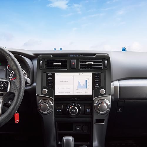 Image of Hoolcar Dashboard Center Console Navigation Trim Panel Decoration GPS Interior Cover Trim Accessories Compatible with 2020-2023 Toyota 4Runner, Matte Black