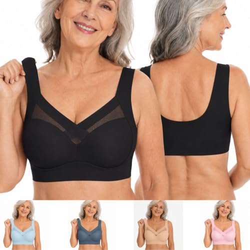 Xopseary Push Up Bras for Women Black 2XL Seamless Anti-Sagging Bras - image 1