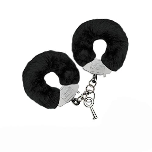 Algema de Metal Com Pelúcia Reforçada (Preto)