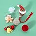 Vmohuyktx Christmas Teaser Toy Pompoms Collar Accessories with Colorful Balls and Crinkle Kitten Teaser Supplies