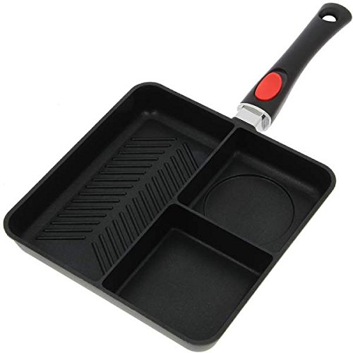 NGT Pfanne Multi Section Frying Pan, schwarz, M, FCC-PAN-3WAY