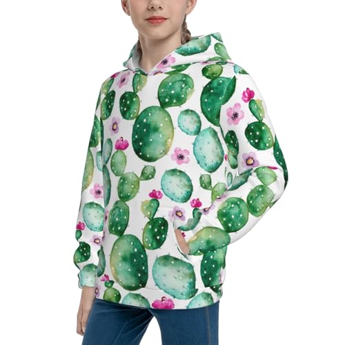 Cactus Plants Kid Hoodies Boys Sweatshirts Girls Pullover with Pocket2