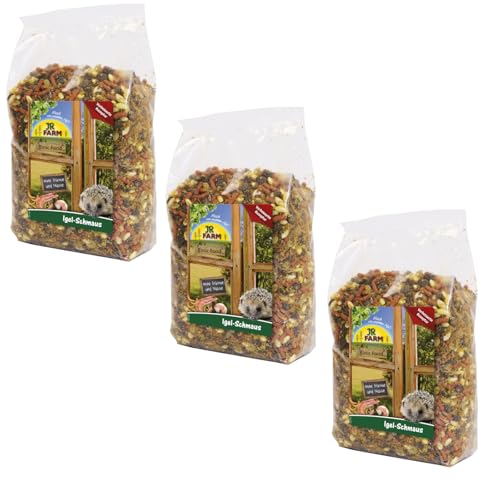 JR FARM Igel-Schmaus | 3er Pack | 3 x 500 g | Energie- und nährstoffreiches Alleinfuttermittel für...