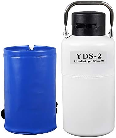 Liquid Nitrogen Dewar Vessel 2 Liter Cryogenic Container 2L 30 mm Diameter with Straps Carry Bag Factory Outlet (YDS-2)
