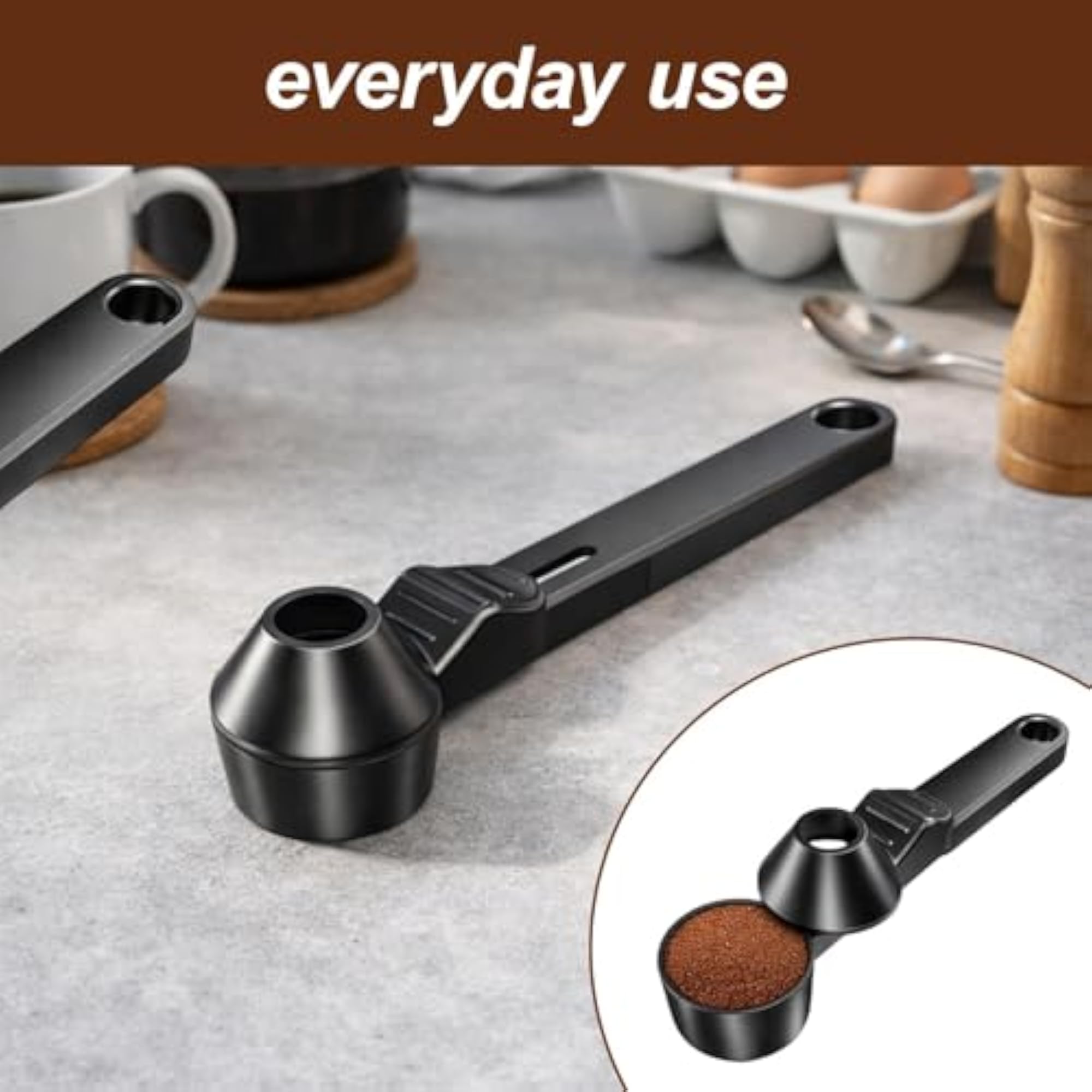 2Pcs Coffee Spoon Set for Grinding and Measuring