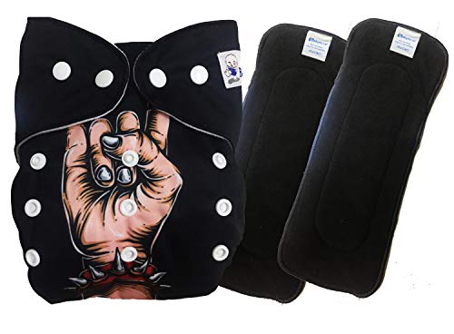 Image of Babymoon (Set of 3-1 Cloth Diaper with 2 5Layesr Bamboo Insert) Premium Adjustable Reusable Washable Cloth Diaper for Baby