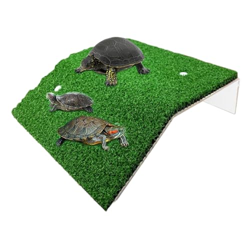 Setauoo Plate-Forme De Baignade pour Tortues, Rampe pour Tortues, Plate-Forme De Tortue Artificielle, Plate-Forme De Simulation De Pelouse, Plate-Forme...