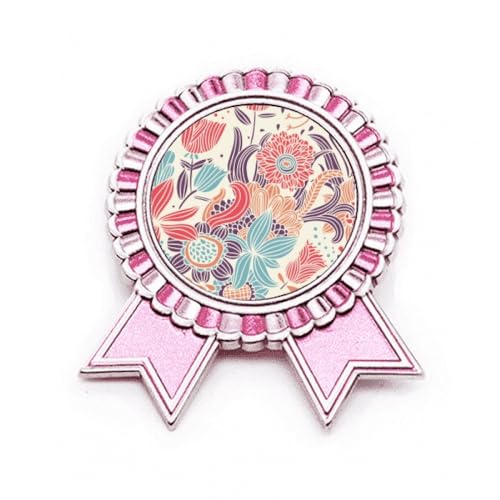 Pin's bourgeon de peinture rose métal pour personnaliser un sac triste M