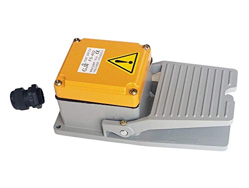 Heavy Duty Foot Pedal Switch Momentary Ac 15A Spdt No Nc Aluminum Body Hands Free #TOP21