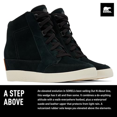 Sorel Out N About Wedge II Black/Sea Salt 9 B (M)2